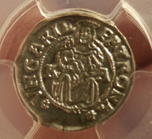 ハンガリー PCGS 1526-KA デナール銀貨 ルイ14世 UNC 詳細 P-214