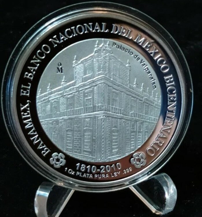 2010 年メキシコ建国 200 周年記念メキシコ国立銀行銀メダル