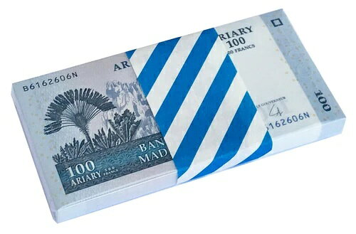 マダガスカル 100 ARIARY 2004 P 86 UNC 束（100個）