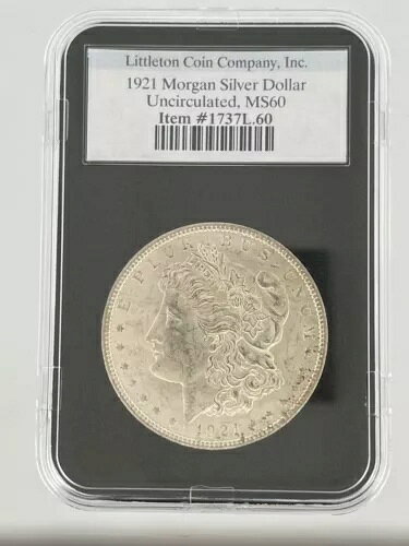 UNC 1921 モルガン銀貨 リトルトンホルダー BU ミントステート