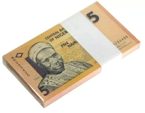 ナイジェリア 5ナイラ 2006 P 32 UNC 100枚束（100枚）