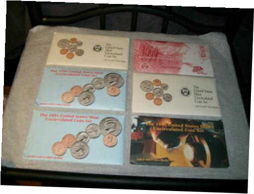  アンティークコイン コイン 金貨 銀貨  LOT of 6 DOUBLE COIN MINT SETS - 2-1992, 2-1994, 1995 and 1999 ($)