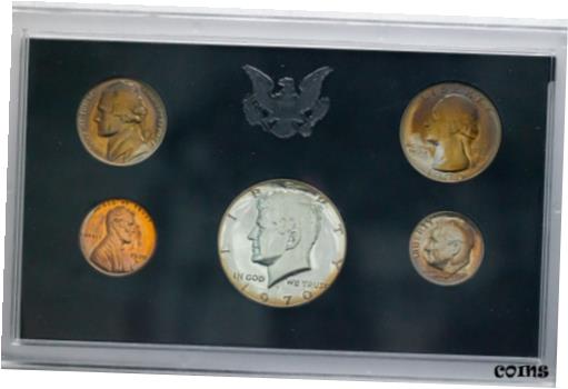  アンティークコイン コイン 金貨 銀貨  1970-S US MINT PROOF SET LARGE DATE GEM MULTI COLOR GOLDEN TONING BU UNC (DR)