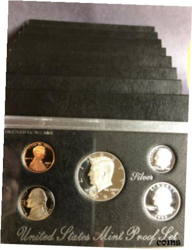 楽天金銀プラチナ　ワールドリソース【極美品/品質保証書付】 アンティークコイン コイン 金貨 銀貨 [送料無料] Eight 1992 Silver Proof Sets, 90％ silver, $6.80 face value of proof silver coins