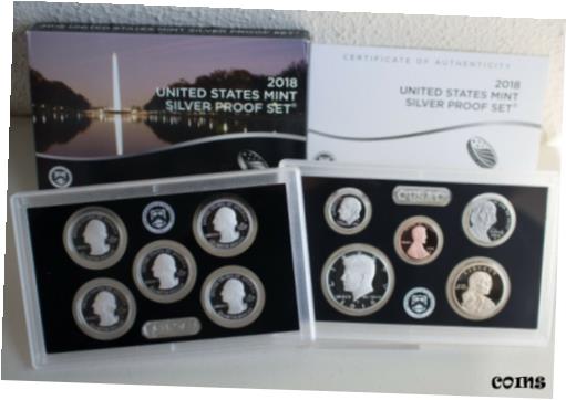 ڶ/ʼݾڽա ƥ    [̵] 2018 S ANNUAL Silver 10 Coin Proof Set US Mint Original Box and COA Complete