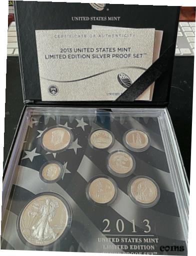 【極美品/品質保証書付】 アンティークコイン コイン 金貨 銀貨 送料無料 2013 SILVER PROOF SET SILVER DOLLAR 7 SILVER COINS AMERICAN AGLE