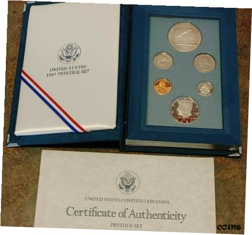  アンティークコイン コイン 金貨 銀貨  1987 S Prestige US Mint Proof Set Constitutional 90% Silver Dollar 6 Coins