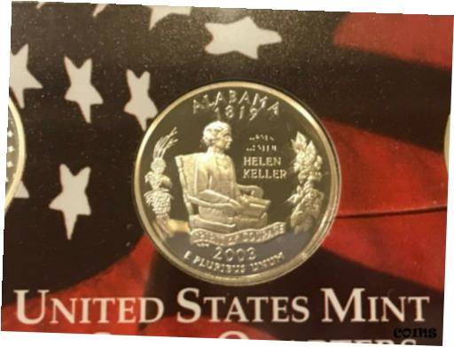 楽天金銀プラチナ　ワールドリソース【極美品/品質保証書付】 アンティークコイン 銀貨 2003-S Alabama SILVER Proof State Quarter - DIRECTLY FROM SILVER PROOF SET [送料無料] #sof-wr-009190-9281