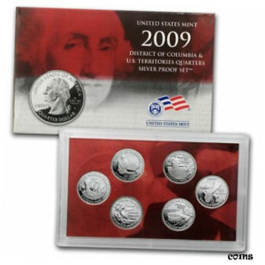  アンティークコイン コイン 金貨 銀貨  2009 D.C. and U.S. Territories Quarters Silver Proof Set - SKU #52687