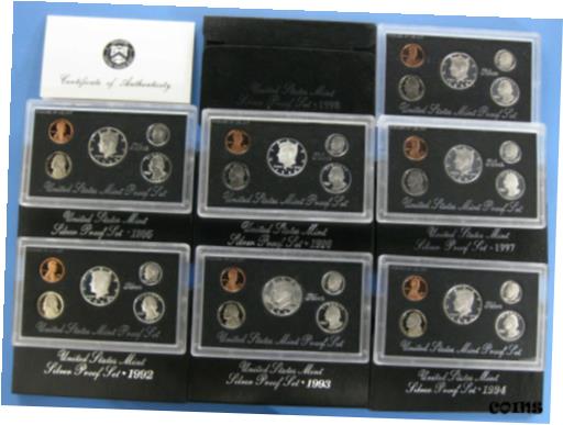 ڶ/ʼݾڽա ƥ    [̵] 1992 thru 1998 Government Issued Silver Proof Sets Complete Run of all 7