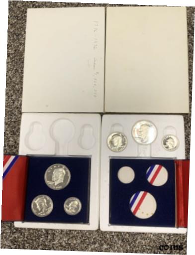 ڶ/ʼݾڽա ƥ    [̵] 2 Sets of 1776-1976 United States Bicentennial Proof Set 6 Gem Silver Coins