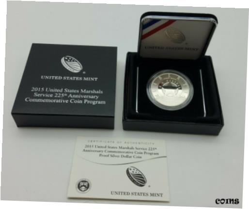 ڶ/ʼݾڽա ƥ    [̵] 2015 U.S. MINT U.S. MARSHALS SERVICE 225TH ANNIVERSARY PROOF SILVER DOLLAR +CLAD