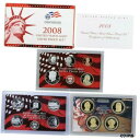 2008-S プルーフ セット オリジナル ボックス / COA 14 コイン 90% シルバー クォーター ケネディ米国造幣局2008-S Proof Set Original Box / COA 14 Coins 90% Silver Quarters Kennedy US Mint(3)