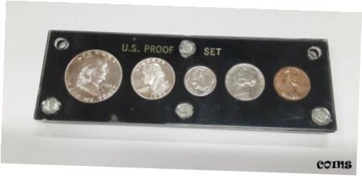 yɔi/iۏ؏tz AeB[NRC RC   [] 1953 United States Mint 5 Coin Proof Set in Black Acrylic Holder 90% Silver (H)