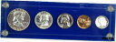 1955 US シルバー プルーフ イヤー セット、セミカメオ コイン合計 5 枚1955 US Silver Proof Year Set, Semi-Cameo 5 Coins Total
