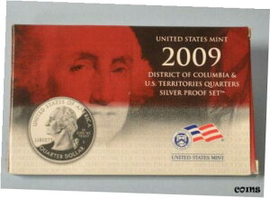 2009 米国造幣局 コロンビア特別区 米国準州 クォーター シルバー プルーフ セット2009 US Mint District of Columbia US Territories Quarter Silver Proof Set