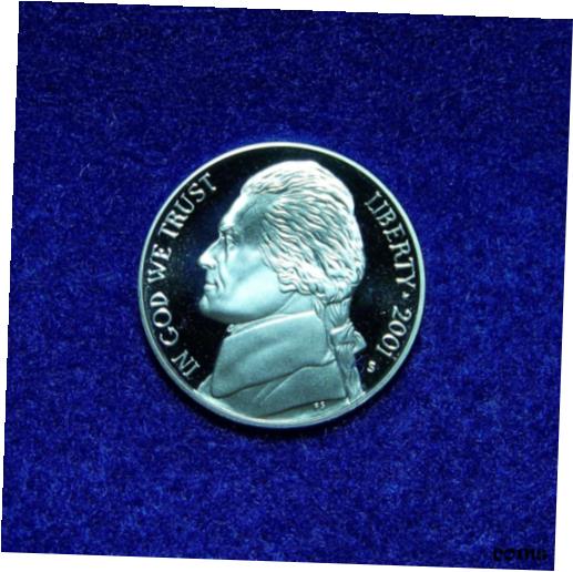 楽天金銀プラチナ　ワールドリソース【極美品/品質保証書付】 アンティークコイン 硬貨 2001-S Proof DCam Jefferson Nickel, 5 Cent, 5c., Full Step [送料無料] #oof-wr-009193-2477