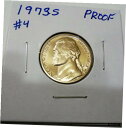 【極美品/品質保証書付】 アンティークコイン コイン 金貨 銀貨 [送料無料] Nice 1973 s Proof Uncirculated Jefferson Nickel # 4