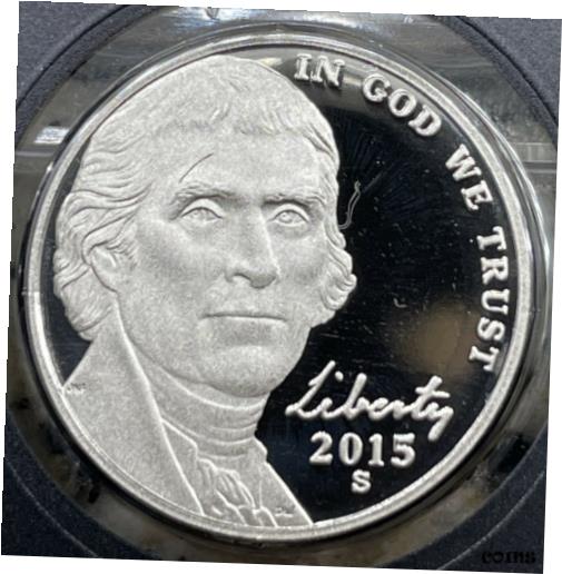 【極美品/品質保証書付】 アンティークコイン 硬貨 2015 S Proof Jefferson Nickel from Proof Set with Free Shipping [送料無料] #oof-wr-009193-296 1