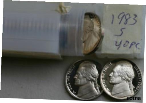 ڶ/ʼݾڽա ƥ    [̵] Proof Roll of 1983 S Jefferson Nickels 40 5c Coins from United States Proof Sets