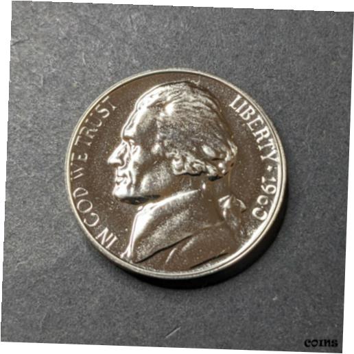 【極美品/品質保証書付】 アンティークコイン コイン 金貨 銀貨 [送料無料] 1960 Jefferson Proof Nickel --- Great coin, lousy camera