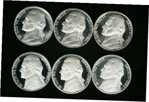 ڶ/ʼݾڽա ƥ    [̵] 1980-S THROUGH 1985-S JEFFERSON NICKELS PROOFS - SEE DESCRIPTION AC-407