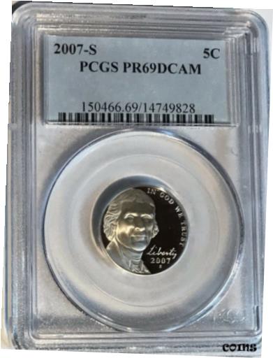 ڶ/ʼݾڽա ƥ    [̵] 2007 S JEFFERSON NICKEL PR69DCAM PCGS