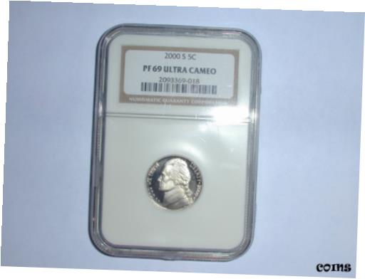  アンティークコイン コイン 金貨 銀貨  2000-S 5C Proof Jefferson Nickel NGC PF 69 UC 2093369-018 San Francisco