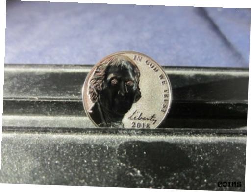 【極美品/品質保証書付】 アンティークコイン 硬貨 2018-s Jefferson Nickel Deep Cameo Mirror REVERSE Proof Upper Grading Range [..