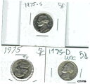 1975-S San Francisco Proof Strike Jefferson with P & D Nickel Five Cent 3 Coins※関税は当ショップ負担（お客様負担無し）※全国送料無料・海外輸送無料※商品の状態は画像をご確認下さい（極美品・目立った汚れ無し）※輸入品の為英語表記となります※その他ご不明点はお気軽にお問合せ下さい！Seller Notes: “Coin from a US Proof Set!”Modified Item: NoCountry/Region of Manufacture: United StatesCertification Number: NoneCoin: JeffersonCertification: U.S. MintStrike Type: ProofMint Location: San Francisco+Philadelphia+DenverGrade: UngradedType: Proof/BusinessYear: 1975Circulated/Uncirculated: Uncirculated/ProofComposition: NickelDenomination: 5CKM Number: A192[ご購入前に必ずお読み下さい]親切丁寧に、商品到着までサポート対応させていただきます。■パソコンの画像・画質により色や素材感が、実際の商品と多少異なる場合がございますので予めご了承くださいませ。■お客様のご都合（程度の解釈相違を含む）による商品のご購入後のキャンセル返品は、原則としてお受け致しておりません。未払いのまま2日以上連絡が取れない場合はキャンセルさせて頂きます。その場合、事務局側が自動的に「非常に悪い」の評価を付けてしまいますのでご注意ください。※お支払い頂いた場合は連絡は不要です。※他ショップでも販売しておりますので、稀に在庫がない場合がございます。■不具合での返品は箱などすべてが到着時の状態になるものに限らせていただきます。※当店では不良品はすべて現物確認と不具合の確認を行い対応をさせて頂いております。■お客様のご都合によるご注文確定後の商品のキャンセルにつきましては承っておりません。また、ご入金確認後、またはご決済完了確認後のキャンセルにつきましては、ご注文総額の30％のキャンセル料をご請求させていただきます。■領収書二重発行やトラブル防止のため、領収書発行は行っておりません。事務局側が発行している「支払い明細」が正式な支払い証明となります。支払い明細画面を印刷したものが領収書の代わりになることを各税務署に確認済みです。■年末年始・連休の発送は、業者も休みになる関係でいつもより遅れます。■輸送時の破損の場合は配送業者への報告を行って下さい。報告なしでの対応はできません。■日祝日は定休日とさせていただいております。連絡・発送が出来ませんのであらかじめご了承お願いいたします。■内容は必ずお読みになってからお買い求め下さいますようお願い致します。※在庫状況は常に更新をしておりますが、当社は複数店舗で在庫を共有しているため、ご注文を頂きましても稀に欠品している場合がございます。その際は誠に申し訳ございませんが、その旨をメールまたはお電話にてご連絡させていただきます。ご理解いただけますようお願い申し上げます。親切・丁寧にお取引させていただきますのでよろしくお願いします。 品質保証について 当店の商品の、品質保証についてご紹介いたします。 ▽品質保証書 お買い上げいただく全ての商品に「WORLD RESOURCE品質保証書」をおつけいたします。 これは、WORLD RESOURCEが販売した商品であることを保証するものです。大切に保管してください。 ▽標準保証に関して 当店でご購入頂きました商品は7日以内の標準保証サービスが付属致します。 ※ご購入日につきましては、製品の品質保証書に記載の日付にて確認させていただきます。 ※保証は通常利用時のみの対応となります。 ※ご購入日の確認を致しかねる場合は有償となります。品質保証書は大切に保管して下さい。POINT01　品揃え一番店を目指して 「期待に答えるお店づくりと、時代に合わせたサービスをご提供致します。」 POINT02　多種多様な商品レパートリー 「幅広く、世界の商品をご用意しております。」 POINT03　きっと見つかる！新しい発見 「テレビや雑誌で紹介されたアイテムもいちはやく。」 モットー：丁寧な接客対応 その道数十年のスタッフだからこそできる、“豊富な知識”に基づく商品のご提案。 お探しの商品はお気軽にスタッフにお尋ねください。 「以前は、商品ページあったけど、、、見つからない。」 「初めてアンティークコインの購入をしますが大丈夫ですか？」 「この年代の商品を探していますが、おすすめはありますか？」 「友人にアンティークコインを送りたいけど、おすすめありますか？」 等など、困ったときの質問にも、しっかり対応・お調べ致します。 取寄せ、取り置き等もできますので、商品一覧で見つからなかった商品でも、 スタッフまでお気軽にご相談下さい。 【お問い合わせはお気軽にどうぞ】 suport@world-resource.net