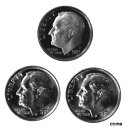 【極美品/品質保証書付】 アンティークコイン 硬貨 1991 P D S Roosevelt Dime 10c Year set Proof & BU US 3 Coin lot [送料無料] #ocf-wr-009203-3066