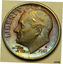 yɔi/iۏ؏tz AeB[NRC RC   [] 1981-S U.S ROOSEVELT DIME PROOF INTENSE NEON COLOR TONED GEM UNC BU SELECT (MR)