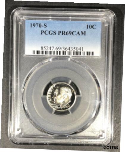 【極美品/品質保証書付】 アンティークコイン コイン 金貨 銀貨 [送料無料] 1970-S Proof Roosevelt Dime PCGS PR-69 CAM, Buy 3 Items, Get $5 Off!!