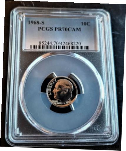 【極美品/品質保証書付】 アンティークコイン 硬貨 1968-S 10C PCGS PR70CAM **POP 1** JUST LANDED TO..