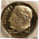 【極美品/品質保証書付】 アンティークコイン コイン 金貨 銀貨 送料無料 1984-S Proof Roosevelt Dime, PCGS PR69DCAM in Cellophane Wrapper