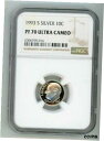 yɔi/iۏ؏tz AeB[NRC RC   [] 1993 S SILVER ROOSEVELT DIME 10C NGC PF 70 ULTRA CAMEO BROWN LABEL R12