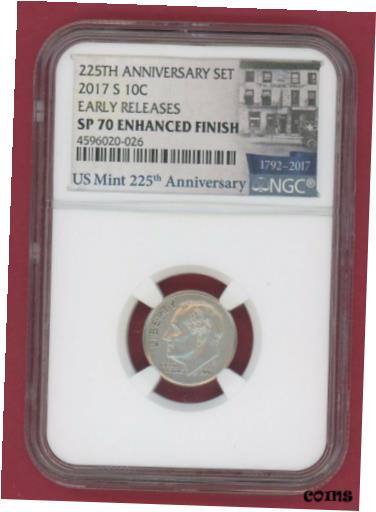 ڶ/ʼݾڽա ƥ    [̵] 2017-S 10C DIME ROOSEVELT ENHANCED FINISH NGC SP 70 -026