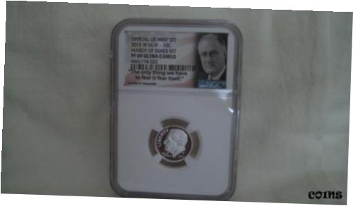 ڶ/ʼݾڽա ƥ  2015 W Silver 10 Cent Proof NGC PF69 Ultra Cameo March of Dimes [̵] #sot-wr-009222-547