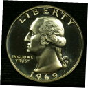 【極美品/品質保証書付】 アンティークコイン 硬貨 Washington Proof Clad Quarter. 1969 S. Gem Uncirculated. Lot # 001 [送料無料] #oof-wr-009258-1752