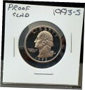 yɔi/iۏ؏tz AeB[NRC RC   [] 1993-S PROOF CLAD WASHINGTON QUARTER - YOU GRADE! - IN CARDBOARD FLIP - A12