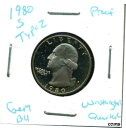【極美品/品質保証書付】 アンティークコイン コイン 金貨 銀貨 [送料無料] 1980 S GEM BU PF PROOF WASHINGTON QUARTER BRILLIANT UNCIRCULATED COIN #4823