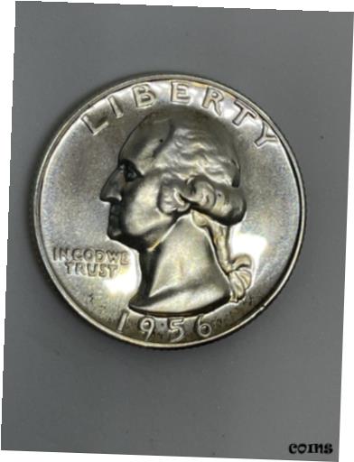 【極美品/品質保証書付】 アンティークコイン コイン 金貨 銀貨 送料無料 1956 Washington Quarter 25c Gem Proof Silver Coin (Q135)