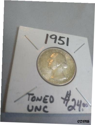  アンティークコイン コイン 金貨 銀貨  1951 Uncirculated - Toned Quarter---- 90 Percent silver