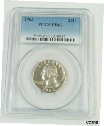 ڶ/ʼݾڽա ƥ    [̵] 1963 Proof Washington Quarter 25c Certified PF 67 PCGS K912