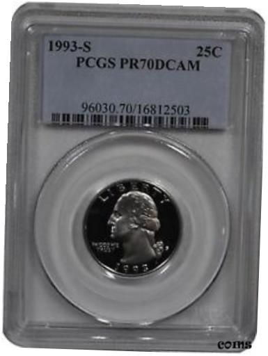 1993-S PCGS PR70DCAM Washington Quarter※関税は当ショップ負担（お客様負担無し）※全国送料無料・海外輸送無料※商品の状態は画像をご確認下さい（極美品・目立った汚れ無し）※輸入品の為英語表記となります※その他ご不明点はお気軽にお問合せ下さい！Certification: PCGSYear: 1993Circulated/Uncirculated: UncirculatedStrike Type: ProofMint Location: San Francisco[ご購入前に必ずお読み下さい]親切丁寧に、商品到着までサポート対応させていただきます。■パソコンの画像・画質により色や素材感が、実際の商品と多少異なる場合がございますので予めご了承くださいませ。■お客様のご都合（程度の解釈相違を含む）による商品のご購入後のキャンセル返品は、原則としてお受け致しておりません。未払いのまま2日以上連絡が取れない場合はキャンセルさせて頂きます。その場合、事務局側が自動的に「非常に悪い」の評価を付けてしまいますのでご注意ください。※お支払い頂いた場合は連絡は不要です。※他ショップでも販売しておりますので、稀に在庫がない場合がございます。■不具合での返品は箱などすべてが到着時の状態になるものに限らせていただきます。※当店では不良品はすべて現物確認と不具合の確認を行い対応をさせて頂いております。■お客様のご都合によるご注文確定後の商品のキャンセルにつきましては承っておりません。また、ご入金確認後、またはご決済完了確認後のキャンセルにつきましては、ご注文総額の30％のキャンセル料をご請求させていただきます。■領収書二重発行やトラブル防止のため、領収書発行は行っておりません。事務局側が発行している「支払い明細」が正式な支払い証明となります。支払い明細画面を印刷したものが領収書の代わりになることを各税務署に確認済みです。■年末年始・連休の発送は、業者も休みになる関係でいつもより遅れます。■輸送時の破損の場合は配送業者への報告を行って下さい。報告なしでの対応はできません。■日祝日は定休日とさせていただいております。連絡・発送が出来ませんのであらかじめご了承お願いいたします。■内容は必ずお読みになってからお買い求め下さいますようお願い致します。※在庫状況は常に更新をしておりますが、当社は複数店舗で在庫を共有しているため、ご注文を頂きましても稀に欠品している場合がございます。その際は誠に申し訳ございませんが、その旨をメールまたはお電話にてご連絡させていただきます。ご理解いただけますようお願い申し上げます。親切・丁寧にお取引させていただきますのでよろしくお願いします。 品質保証について 当店の商品の、品質保証についてご紹介いたします。 ▽品質保証書 お買い上げいただく全ての商品に「WORLD RESOURCE品質保証書」をおつけいたします。 これは、WORLD RESOURCEが販売した商品であることを保証するものです。大切に保管してください。 ▽標準保証に関して 当店でご購入頂きました商品は7日以内の標準保証サービスが付属致します。 ※ご購入日につきましては、製品の品質保証書に記載の日付にて確認させていただきます。 ※保証は通常利用時のみの対応となります。 ※ご購入日の確認を致しかねる場合は有償となります。品質保証書は大切に保管して下さい。POINT01　品揃え一番店を目指して 「期待に答えるお店づくりと、時代に合わせたサービスをご提供致します。」 POINT02　多種多様な商品レパートリー 「幅広く、世界の商品をご用意しております。」 POINT03　きっと見つかる！新しい発見 「テレビや雑誌で紹介されたアイテムもいちはやく。」 モットー：丁寧な接客対応 その道数十年のスタッフだからこそできる、“豊富な知識”に基づく商品のご提案。 お探しの商品はお気軽にスタッフにお尋ねください。 「以前は、商品ページあったけど、、、見つからない。」 「初めてアンティークコインの購入をしますが大丈夫ですか？」 「この年代の商品を探していますが、おすすめはありますか？」 「友人にアンティークコインを送りたいけど、おすすめありますか？」 等など、困ったときの質問にも、しっかり対応・お調べ致します。 取寄せ、取り置き等もできますので、商品一覧で見つからなかった商品でも、 スタッフまでお気軽にご相談下さい。 【お問い合わせはお気軽にどうぞ】 suport@world-resource.net