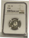 1955 25c プルーフ ワシントン クォーター NGC PR661955 25c PROOF Washington Quarter NGC PR66(3)