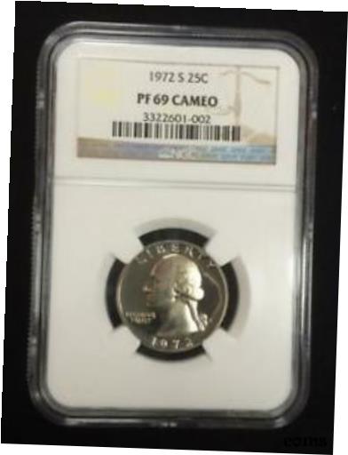 yɔi/iۏ؏tz AeB[NRC d 1972 S WASHINGTON QUARTER 25C PF69 CAMEO NGC; LOW POP 66; PR69 CAM; SKU 1899 [] #oot-wr-009260-1644