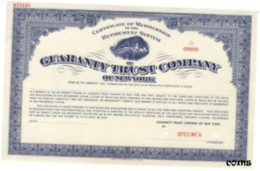 【極美品/品質保証書付】 アンティークコイン コイン 金貨 銀貨 送料無料 Guaranty Trust Company of New York Specimen