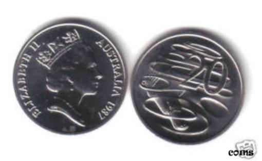 ڶ/ʼݾڽա ƥ    [̵] 1987 20 cents SPECIMEN from mint set...PERFECT!