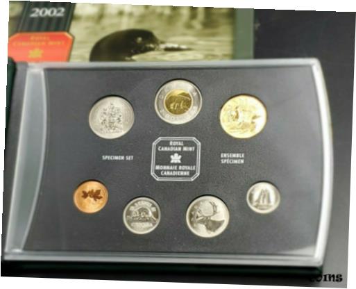 【極美品/品質保証書付】 アンティークコイン コイン 金貨 銀貨 [送料無料] 2002 CANADA OFFICIAL PROOF SPECIMEN Coin SET Polar Bear Loon Unc RCM Royal Mint